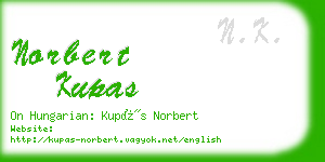 norbert kupas business card